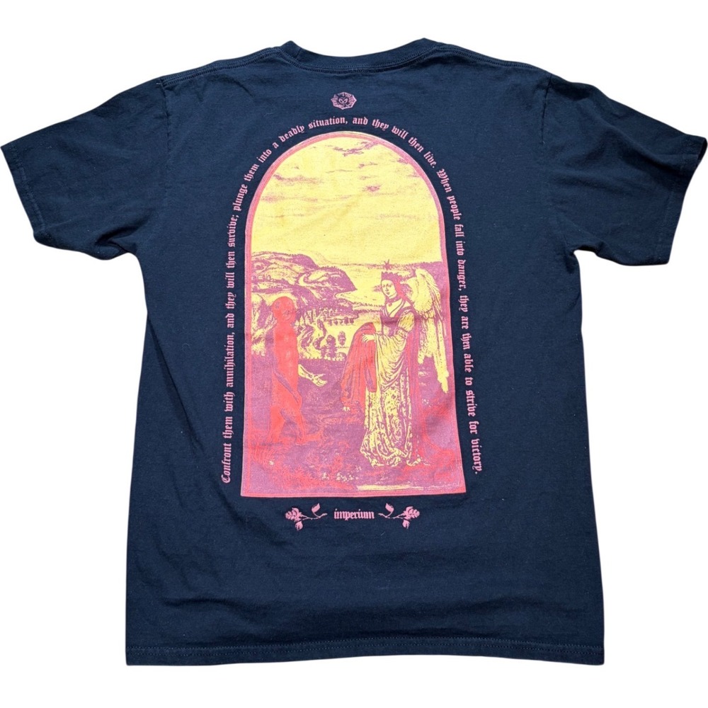 Empyre Mens Black Imperium Angel Demon Graphic T-Shirt Size M Short Sleeve